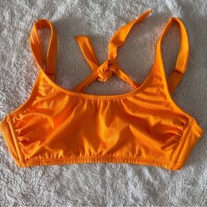 Neon Orange Wild Fable Tie Back Swim Top